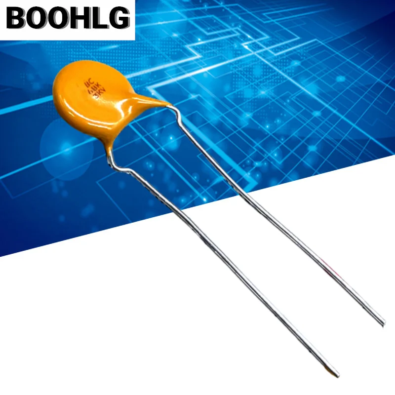 10PCS BC 68PF/68P 68K 3KV 3000V Capacitores cerâmicos de alta tensão com pino de cobre de alta frequência