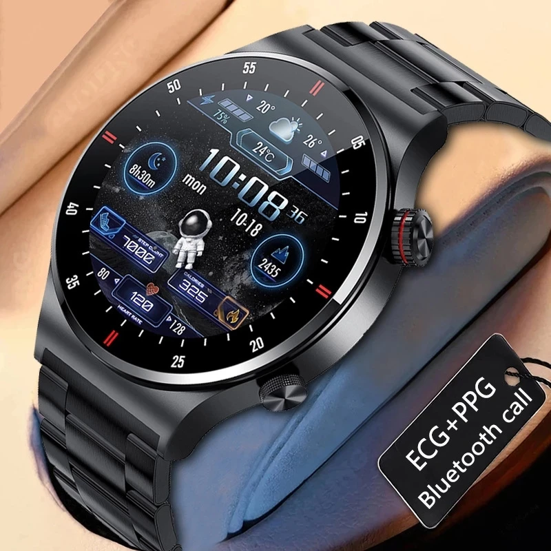 

NFC Bluetooth Call Smart Watch Men AOMLED390*390 HD Color Screen Rotation Button Fitness Tracker IP68 Waterproof SmartWatch Men
