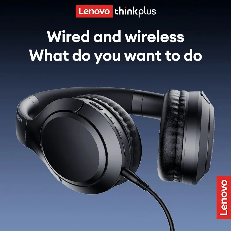 100% لينوفو الرسمية حقيقية Thinkplus TH53 سماعات لاسلكية بلوتوث 5.4 HiFi ستيريو 22H عمر البطارية الطويل سماعة الألعاب