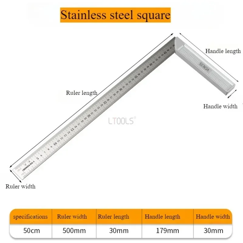 90 ° Drawing Measurement Square Ruler Apply Woodworking Cutting Ruler Measuring Tool for Woodworking Decoration Measurement Tool
