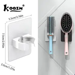 Comb Holder Bathroom Wall Hanging Comb Storage Rack Hair Clip Organizer Air Cushion Comb Holder Creative Plastic Comb Rack