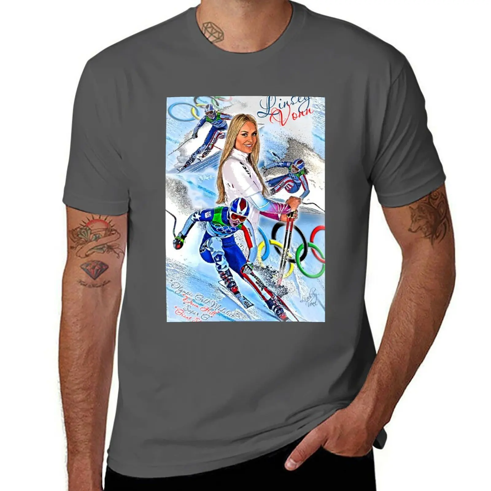 

Lindsey Vonn Tribute D-1 Shirt T-Shirt t shirt man cotton cotton t shirt man T-Shirt