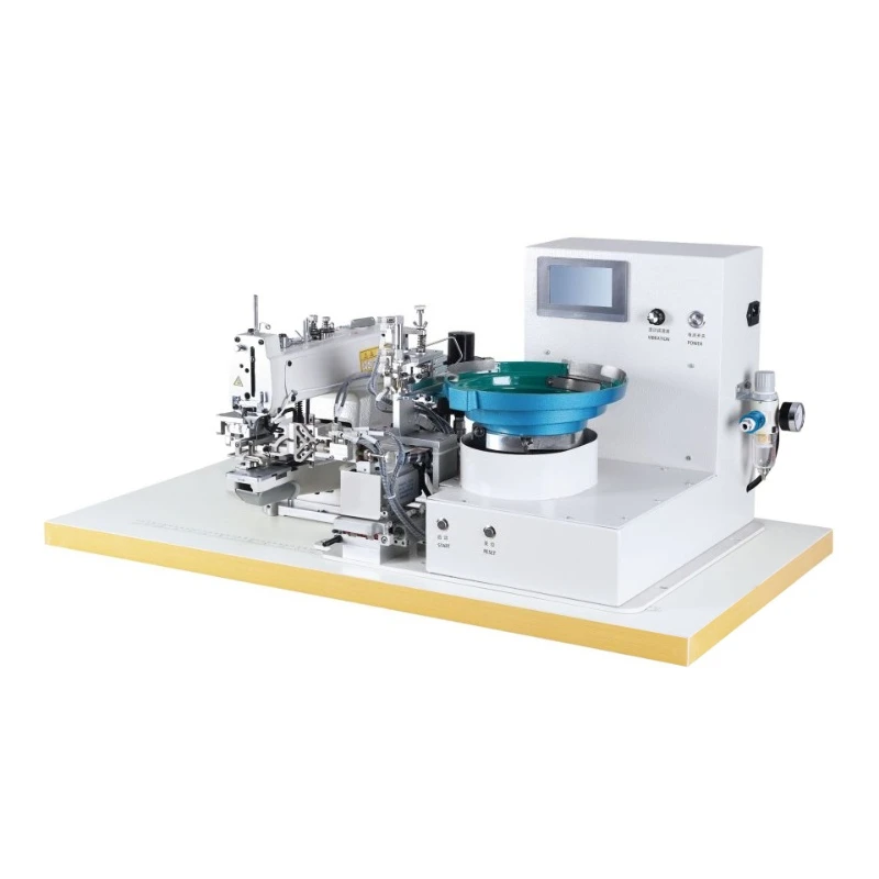 Elektronische Schnallenmaschine + automatische Schnallenzuführmaschine (vertikale Schnalle) Nähmaschine