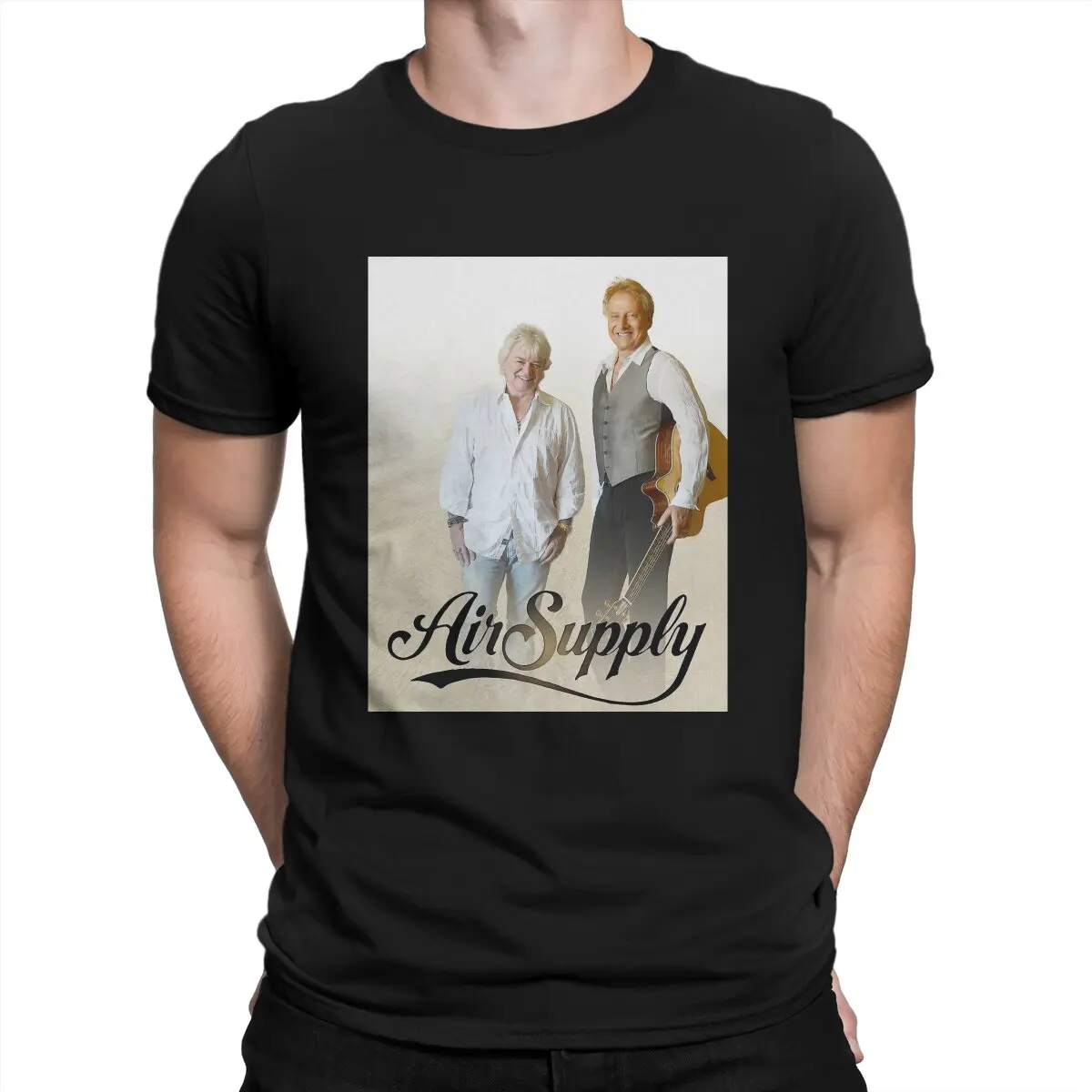 Novelty The World-renowned Slow Rock Group Of The 70s And 80s T-Shirt for Men Pure Cotton T Shirts Air Supply Short Sleeve