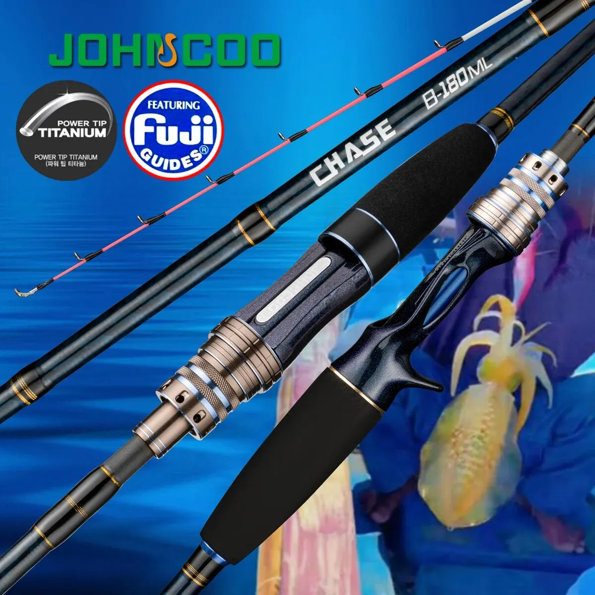 Boat Fishing Rod with Titanium Tip 1.8m ML Spinning Casting Fishing Rod for Cuttlefish Fishing Rod with Fuji Sprial Rings