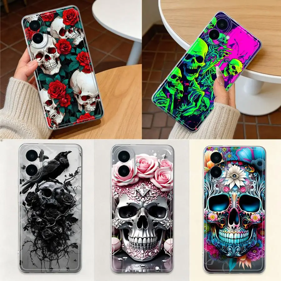 Skull Graphic Phone Cover Case for Samsung Galaxy A14 A16 A52 A31 A55 A23 A26 A24 A33 A52 A36 A13 A56 A27 A25 A57 A34 A35 A54