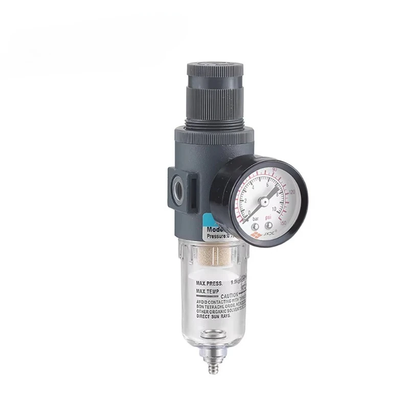 

Air filters and pressure regulators with air compressor pressure gauges