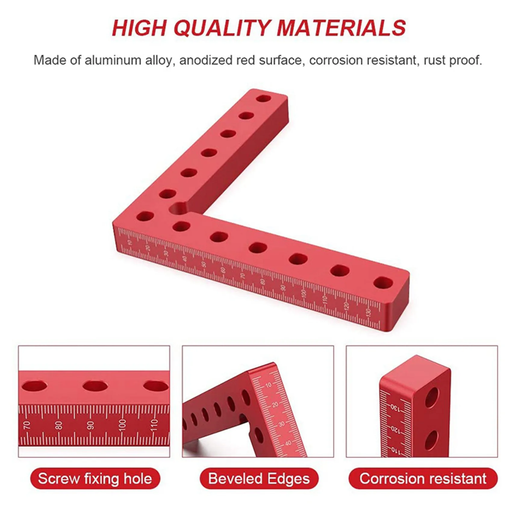 ABKW-2 Set 90 Degree Positioning Squares Right Angle Clamps, Aluminum Alloy L-Type Corner Clamp