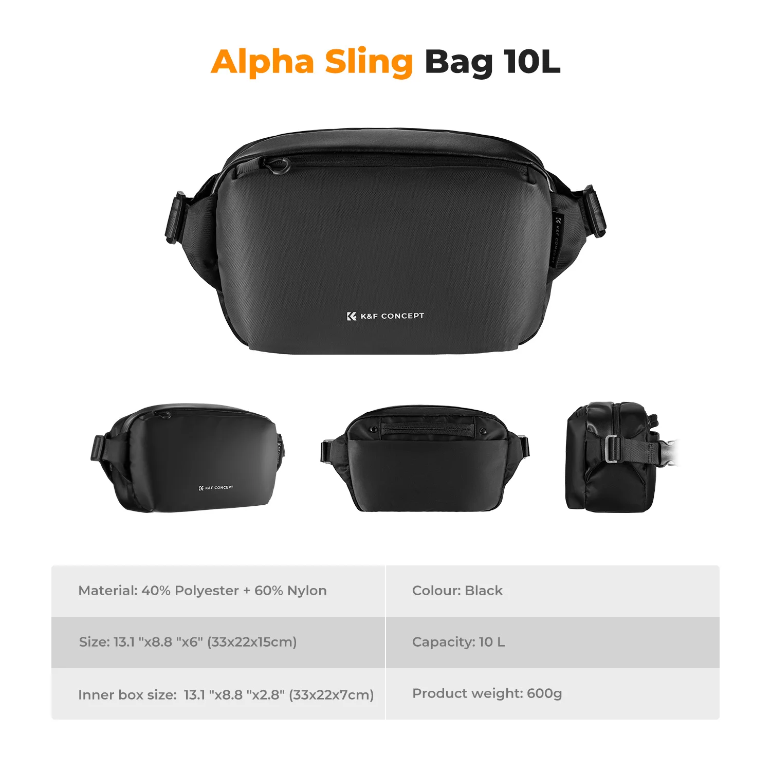 Camera Shoulder Bag K&F Concept 10L 6