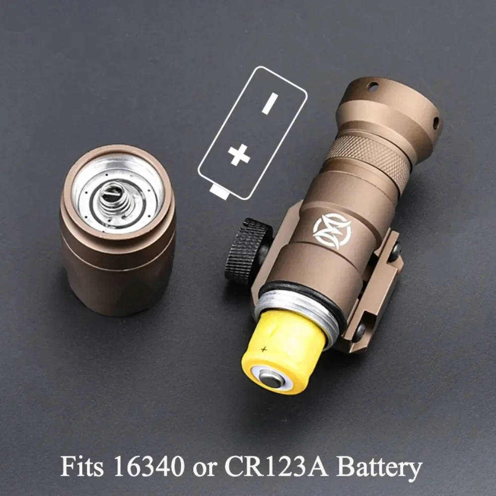 M300A Tactical LED Flashlight Weapon Gun Light with Dual Function Pressure Switch Outdoor Hunting for M-LOK Keymod 20mm Rail