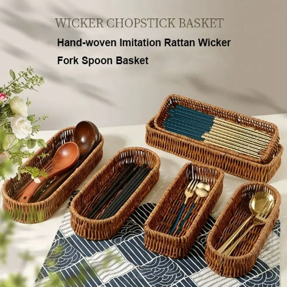 

Hardness Rattan Wicker Woven Serving Baskets Household Handwoven Bread Fruit Vegetables Basket 10 Styles Rattan Basket