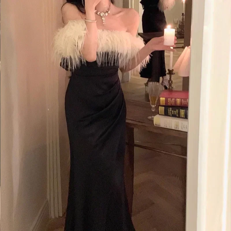 

White Vintage Luxury Midi Dresses For Women Summer New France Sexy Fashion Slim Party Wedding Formal Female Clothes Korean