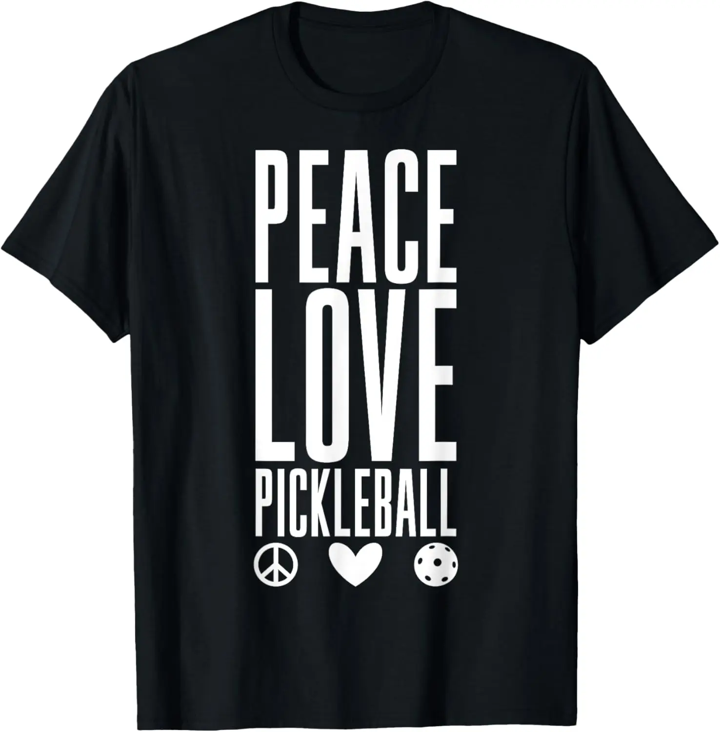 

Peace Love Pickleball, Pickle Ball Paddle Game Lover Gift T-Shirt