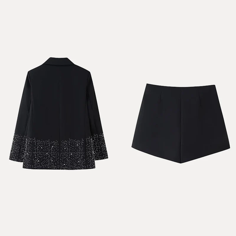 

Faionable Embroidered Diamond Jaet And Casual orts Set Women's Spring 2025 Z Brand Suit for Ladies