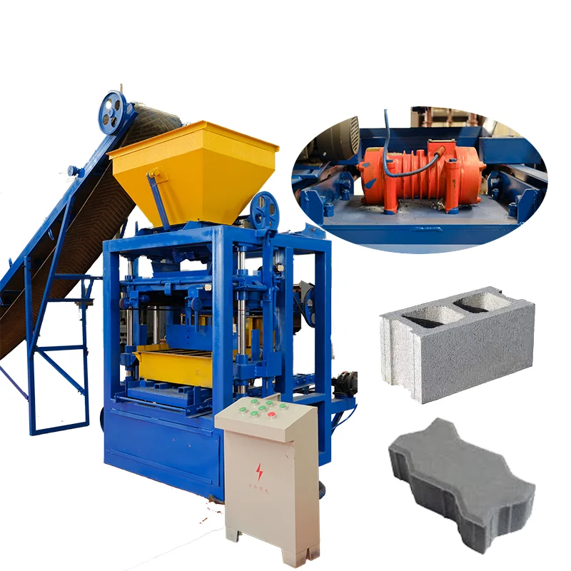 YUGONG Business QT4-24 Semi-automatic Brick Making Machine Concrete Block Machine