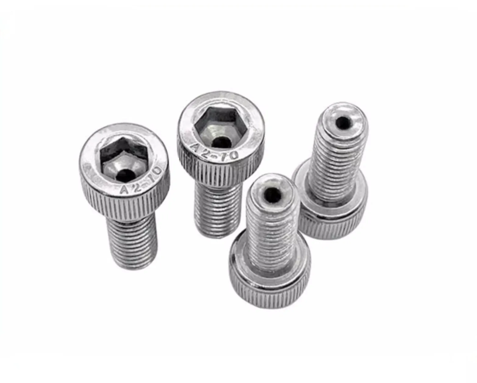 10PCS M4 304 Hexagonal Hollow Perforated Exhaust Screw Cylindrical Head Vacuum Hollow Through-hole Mask Machine Threading Nail