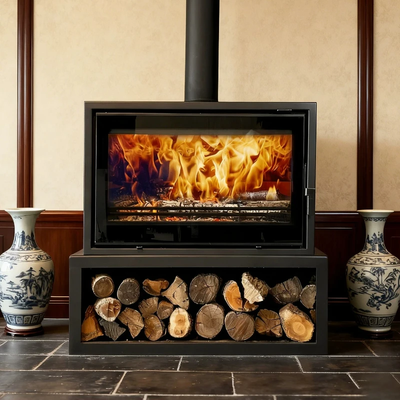 

Full window door European real fire fireplace wood burning home living room villa homestay firewood IMX2D2L1/L4