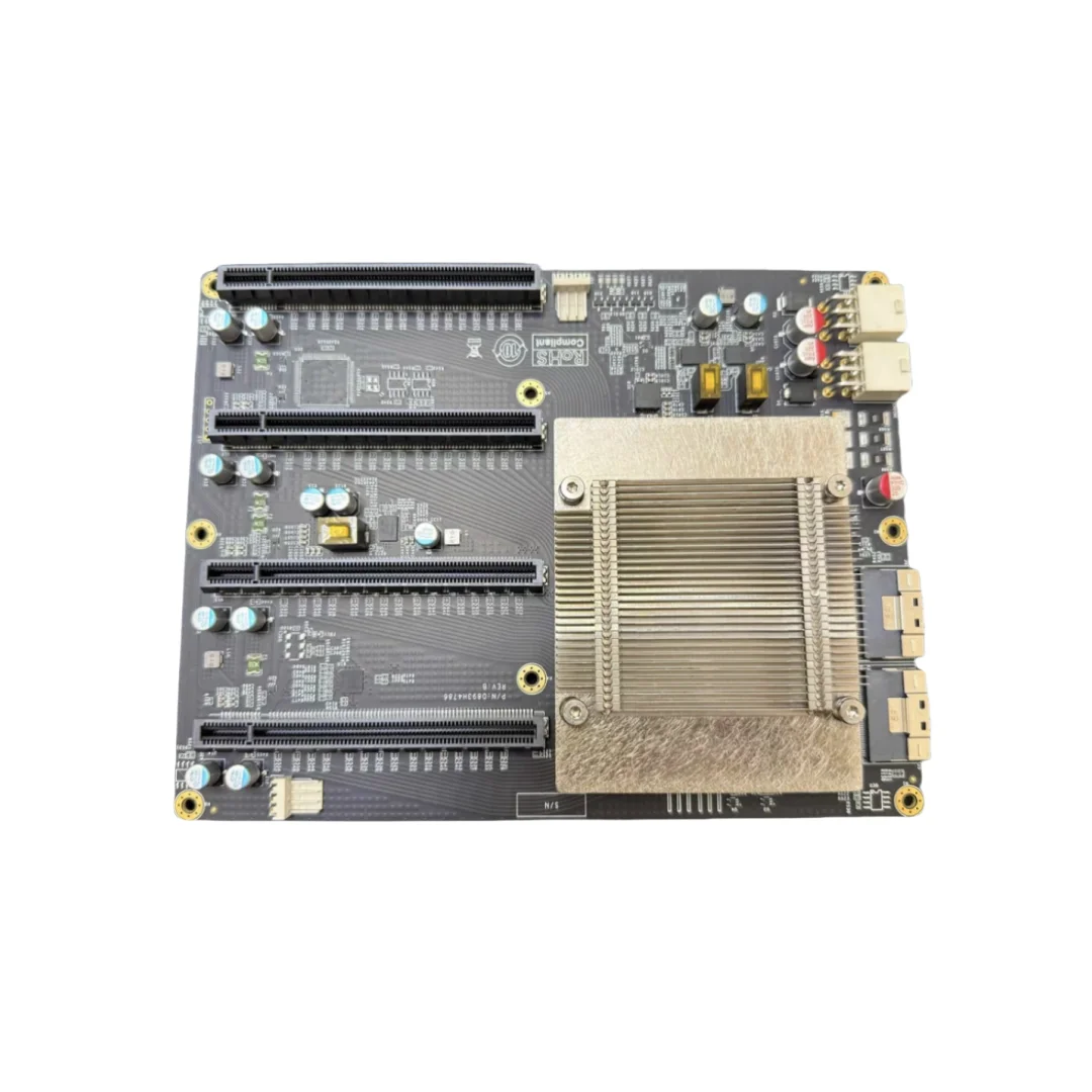 2025 جديد Plx88080 رقاقة PCIe 4.0 بطاقة التوسعة 4 منافذ إضافة على بطاقات وحدة معالجة الرسومات مجلس المكونات في المزدوج واسعة