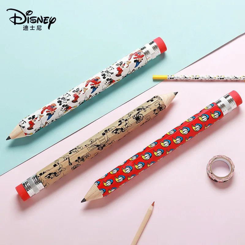 

Карандаш с Микки Маусом Диснея, гелевые ручки, милые разноцветные студенческие канцелярские принадлежности, десятицветные шариковые ручки