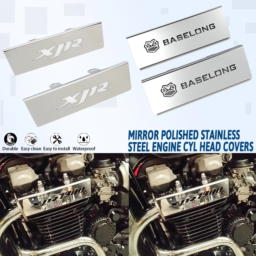 

For Yamaha XJR1200 / SP 1995-1999 XJR1300 / SP 1998-2014 Mirror Polished Stainless Steel Engine Cylinder Head Covers Motorcycles