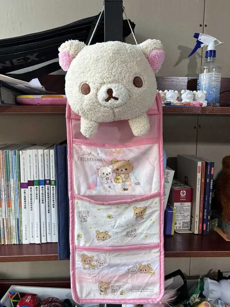 

Настенная сумка для хранения Rilakkumas, студенческое общежитие, ювелирные изделия, всякая всячина, сумка для хранения большой емкости, подвесные сумки, рождественские подарки