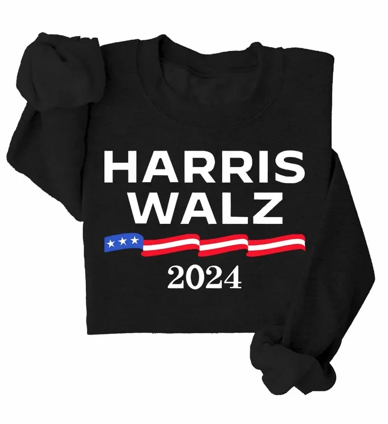 Kamala Harris Tim Walz Sweatshirt Vote for Harris Walz 2024 Shirt Harris 2024 Graphic Sweatshirt