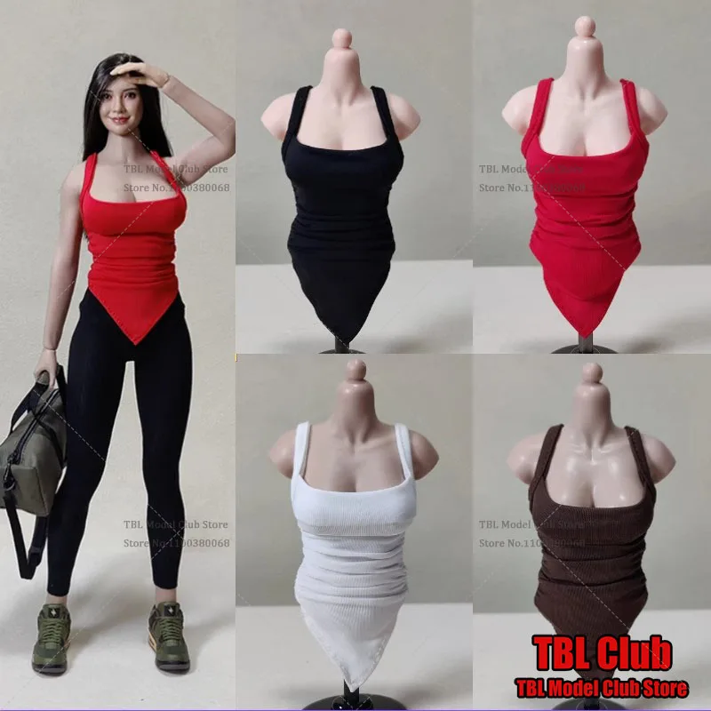 DMTOYS DF069 1/6 Scale Sports Tank Top Vest Clothes Model Fit 12'' Female Soldier Seamless Action Figure Body Dolls