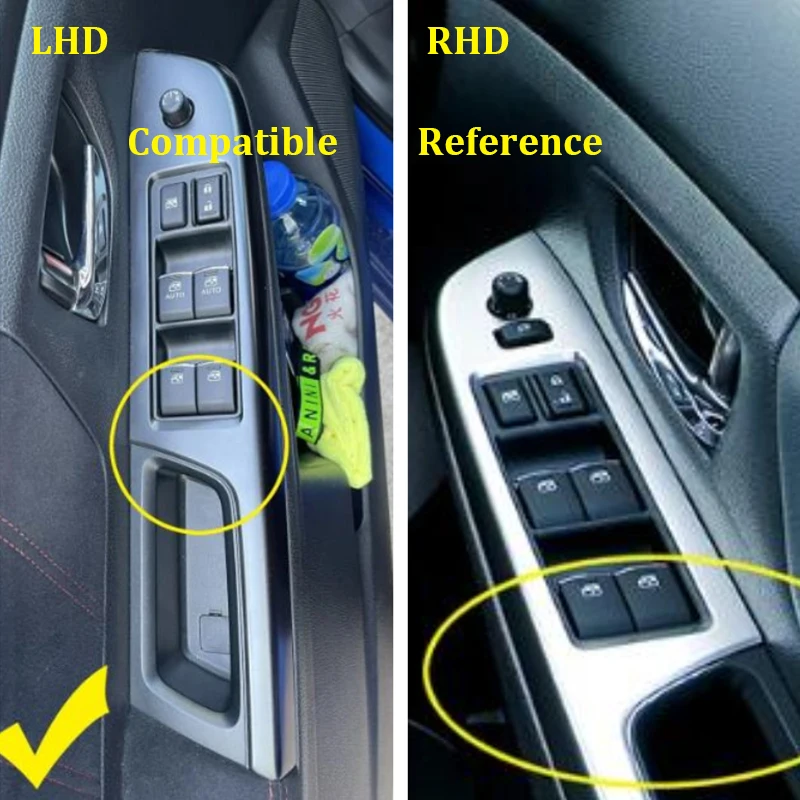 For Subaru WRX STi 2014-2021 Carbon Style Power Window Lift Switch Button Panel Decoration Cover Trim Car Styling