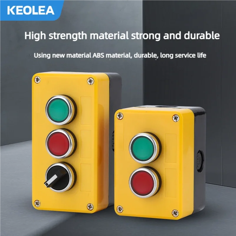 1 Hole LA38 Button switch control box  self-reset waterproof  button switch emergency stop industrial hand-held control box