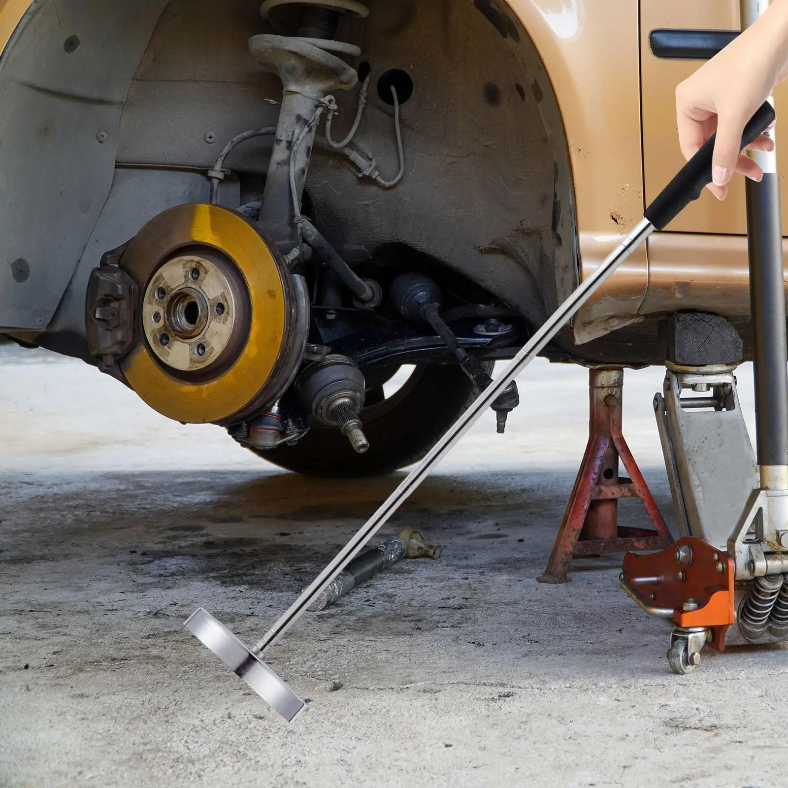 Telescoping Nail Sweeper Pickup เครื่องมือ,Heavy Duty มือถือสกรูอะไหล่ Sweeper 35lb สําหรับเล็บสนามหญ้า,Workshops