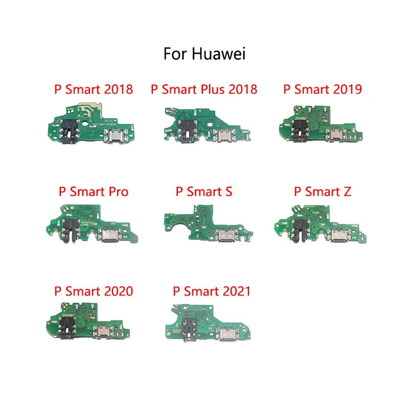 USB Charge Dock Port Socket Jack Connector Flex Cable For Huawei P Smart Plus 2018 2019 2020 2021 Pro S Z Charging Board Module