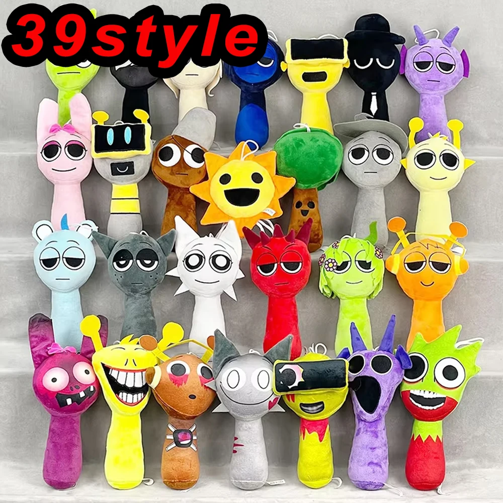 39style Sprunki Plush Toys Sprunki Incredibox Plush Doll Sprunki Game Pillow Kids Birthday Gifts Stuffed Dolls Christmas Gift