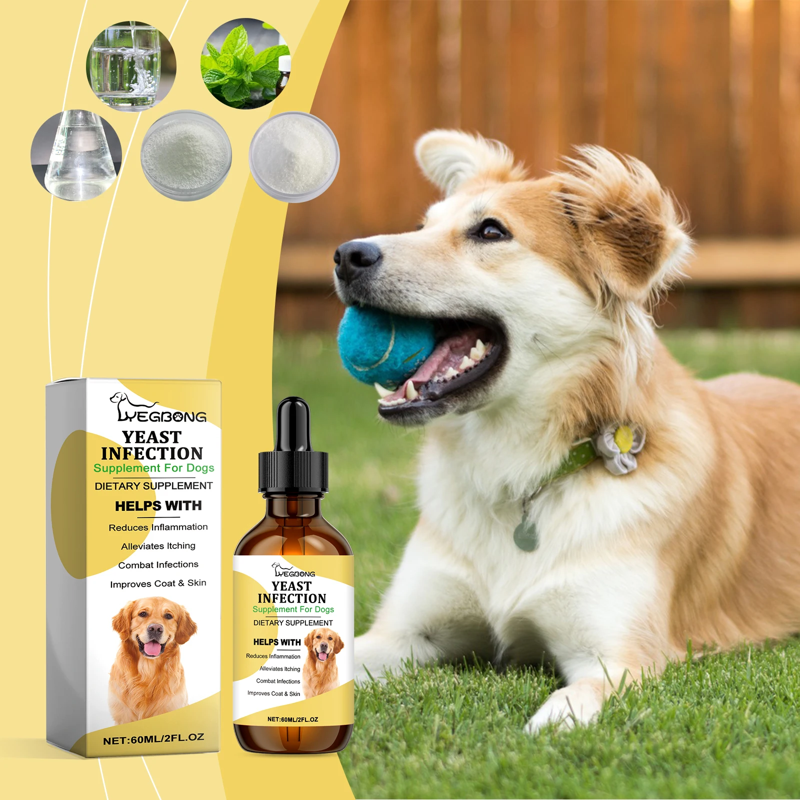 Herbal Supplement to Boost Pet Immunity, Relieve Pet Skin Issues, Skin Care Herbal Yeast Supplement