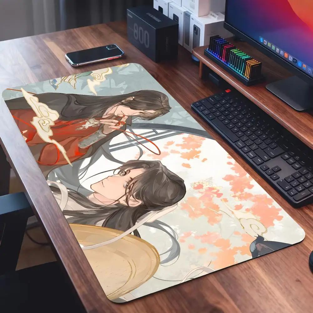 Epic fantasy novel Heaven Official's Blessing Mu Qing Mouse Pad Non-Slip Large Gaming Mat, Waterproof & Stitched Edge Desk Pad