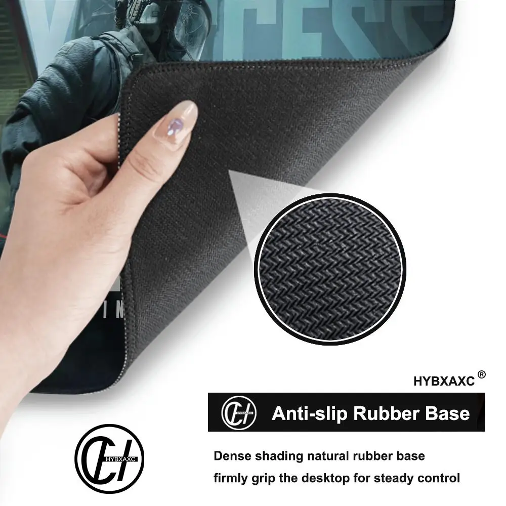 لوحة ماوس ألعاب Arena Breakout Infinite، لوحة ماوس ألعاب كبيرة بحافة قفل سميكة للوحة مفاتيح الكمبيوتر، حصيرة مكتبية للطاولة