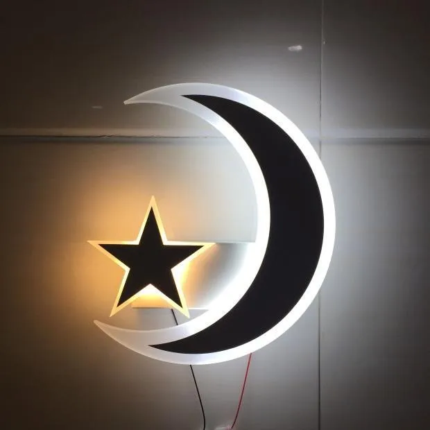 

wedding deco Moon star light Led Bar indoor Wall Lamp for Children Room Wall ight fixture kid wall lighting home led wall sconce