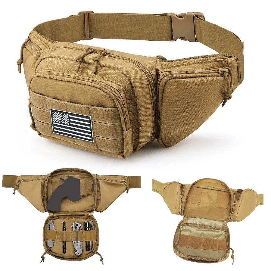 Outdoor leisure waist bag, multi-functional tool for running, cycling, sports, single shoulder crossbody waist bag