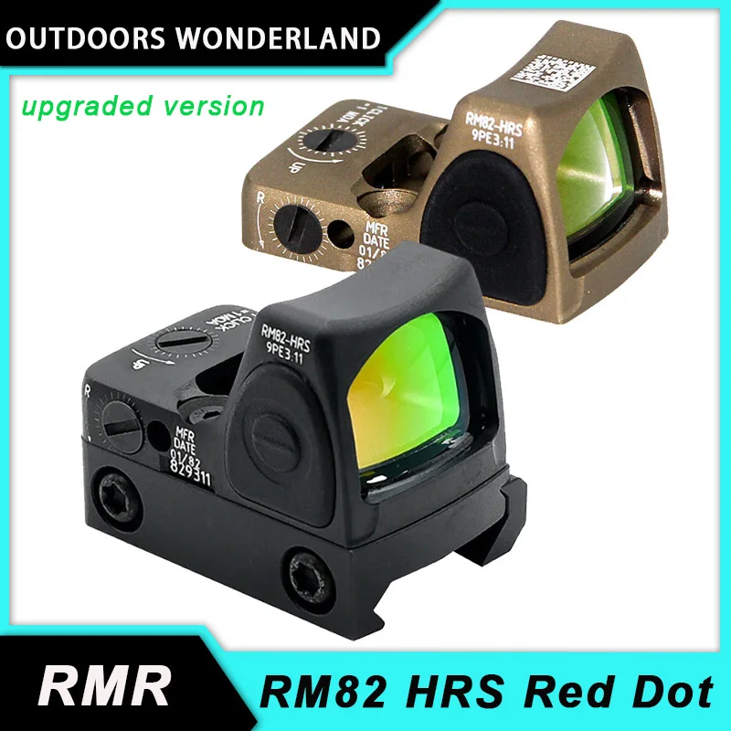 Tactical RM82 HRS Red Dot Sight One-piece Casting Aluminum RMR Pistol Reflex Sight Scope with Picatinny and GLOCK Mount