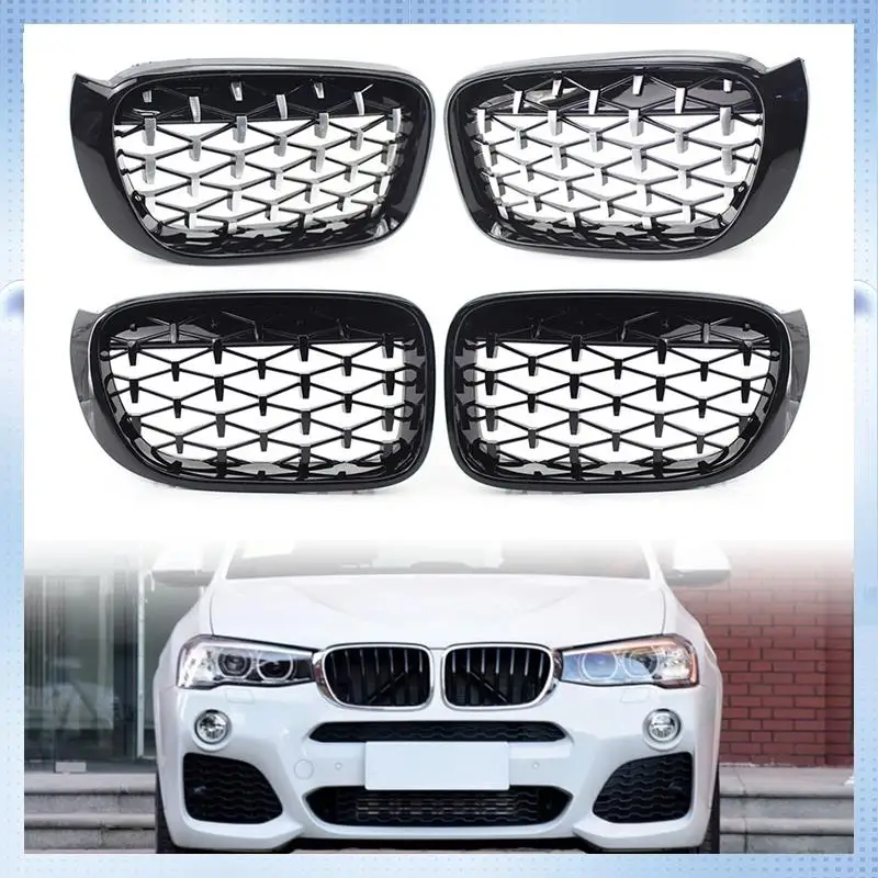 

НОВАЯ автомобильная передняя решетка почек, передняя решетка капота, сетчатая решетка 51117338571 51117338572 Forbmw X3 F25 X4 F26 2014-2017, A