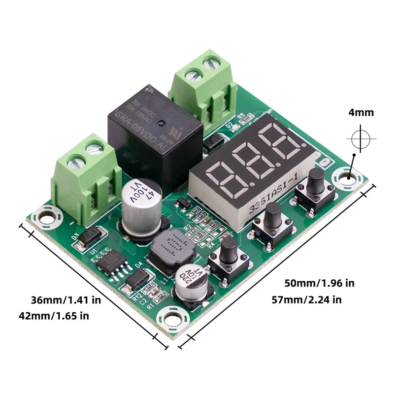 6V-80V Battery DC Voltage Protection Module High Voltage Undervoltage Battery Disconnect Output Protection BoardJAS