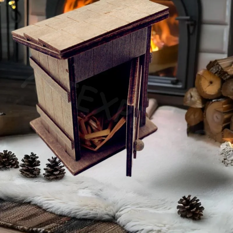 1/3Pcs New Fashion 1:12 Dollhouse Simulation Miniature Field Chicken Nest Axe Woodcutting Countryside Toilet Decoration