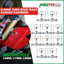 Universal Quick Release D-ring Turn Rivet Race Fairing Fastener 14MM/17MM/19MM For Honda For yamaha For suzuki For BMW