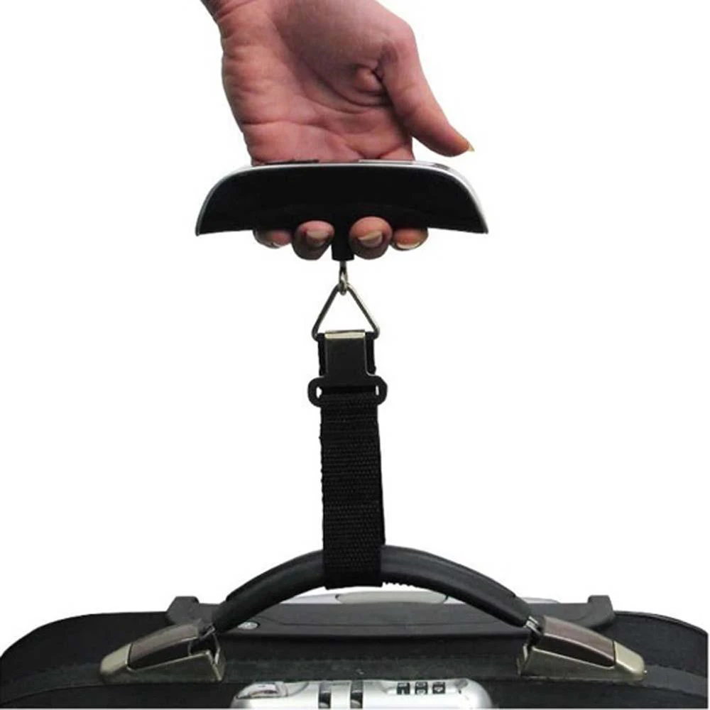 Imagem -06 - Escala Portátil Digital Display Lcd 50kg Eletrônico Bagagem Pendurado Mala de Viagem Pesa Bagagem Bolsa Peso Equilíbrio Ferramenta