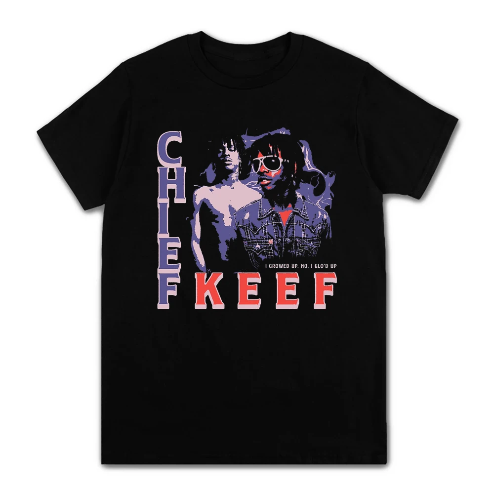 2022 Chief Keef Hip Hop T Shirt Popularity Graphic Print Summer 100% Cotton Large Size Men Short Sleeves Women Tops Tee XS-3XL