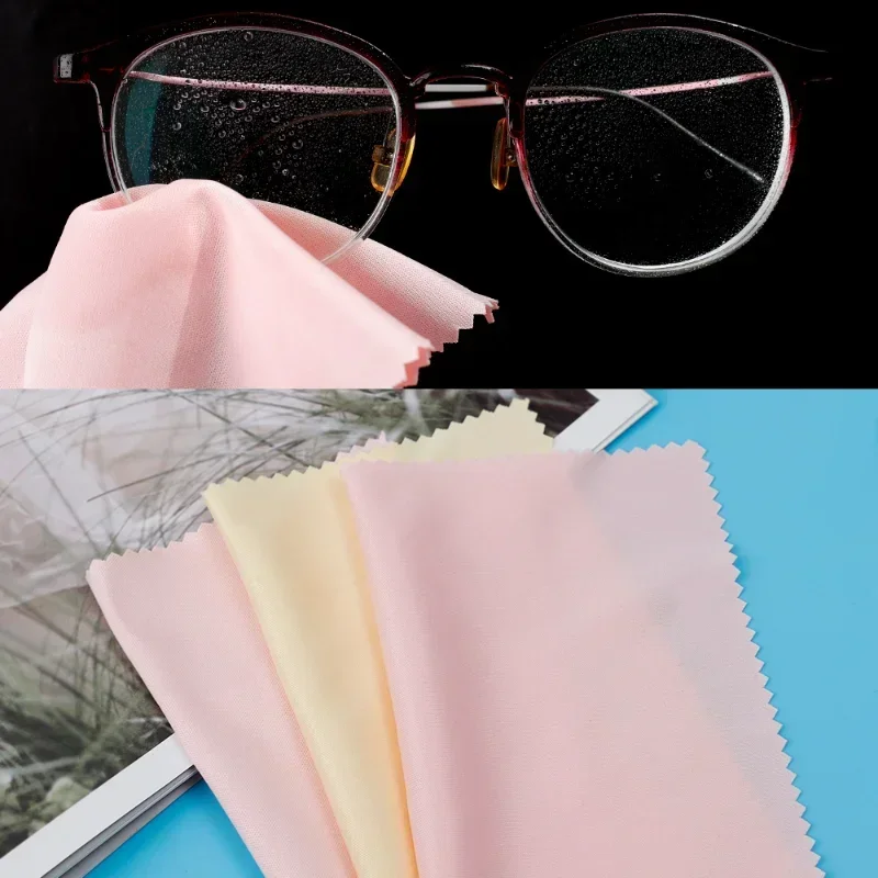 40PCS Suede Eyeglasses Cleaning Cloth Premium Microfiber Eyeglasses Cloth Cell Phone Screen Cleaning Cloth Random Color