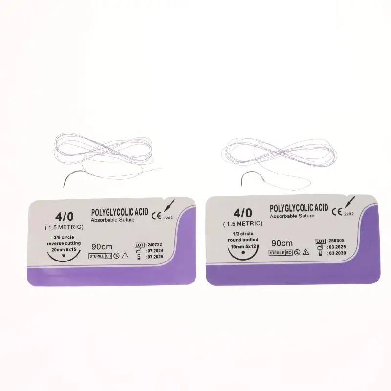 1/4PCS 90CM With Needle 2/0 3/0 4/0 Absorbable Suture Thread Pet Dog Specific Teaching Demonstrations Exercises Use