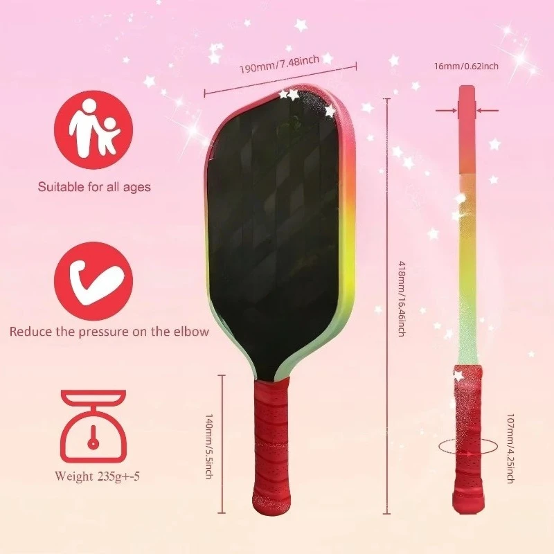 HT 18K3D Texture 4th-Gen Inner Core hot pressing Pickleball Racket