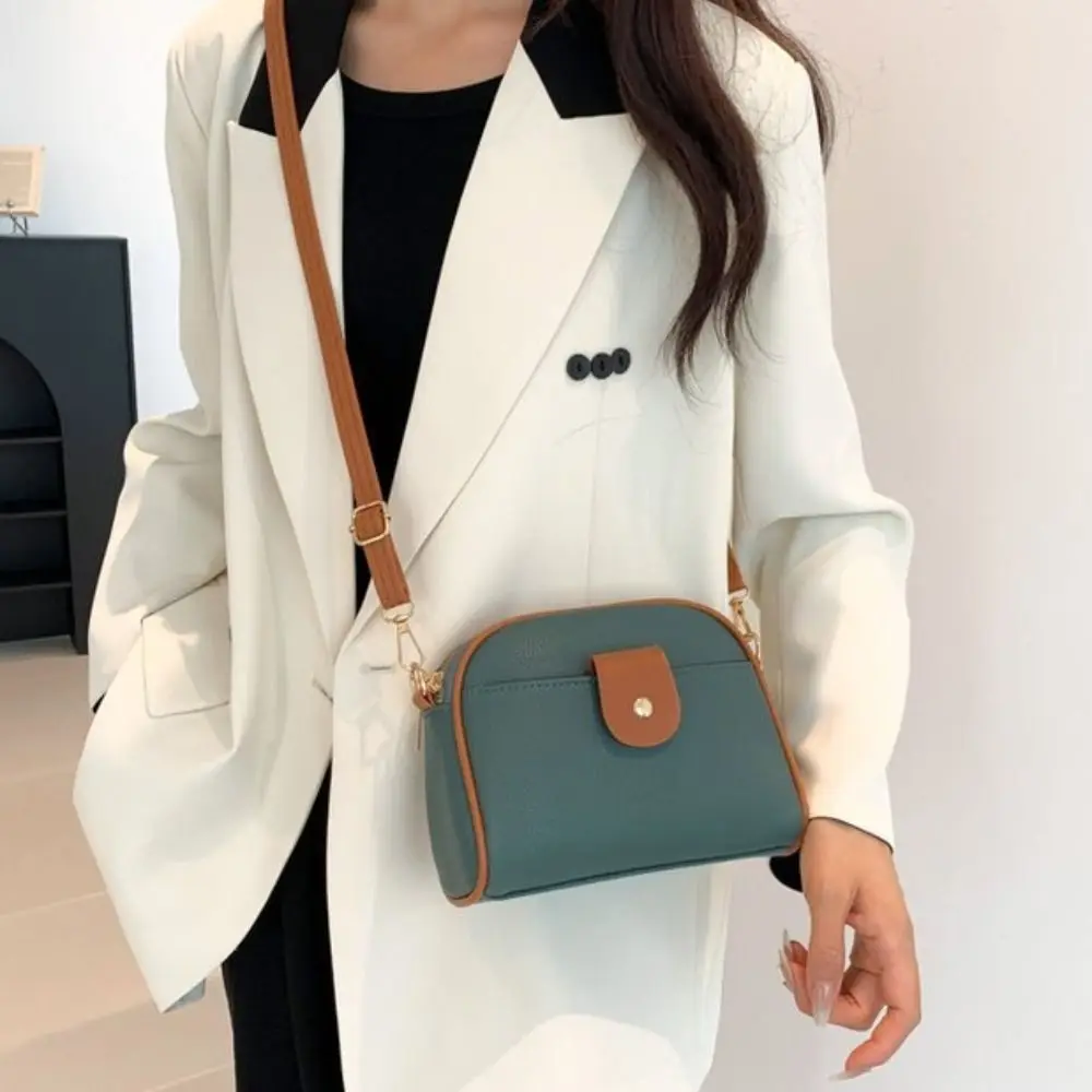 

Ins Elegant Small Crossbody Bag PU Leather Korean Style Niche Shoulder Bag Solid Color Mommy Bag Simple Square Bag Outdoor