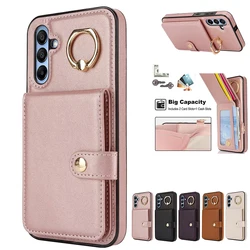 Luxury Wallet Ring Cover Case For Samsung Galaxy S24 Ultra S23 FE S22 Plus A14 A15 A35 A53 A54 A55 Note20 Ultra Case