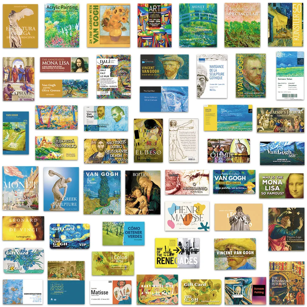 10/30/50 قطعة خمر الفنان الفن تذكرة كعب ملصقات الجمالية العالم الشهير اللوحة ملصق الكمبيوتر المحمول الهاتف الأمتعة الكرتون الشارات #6